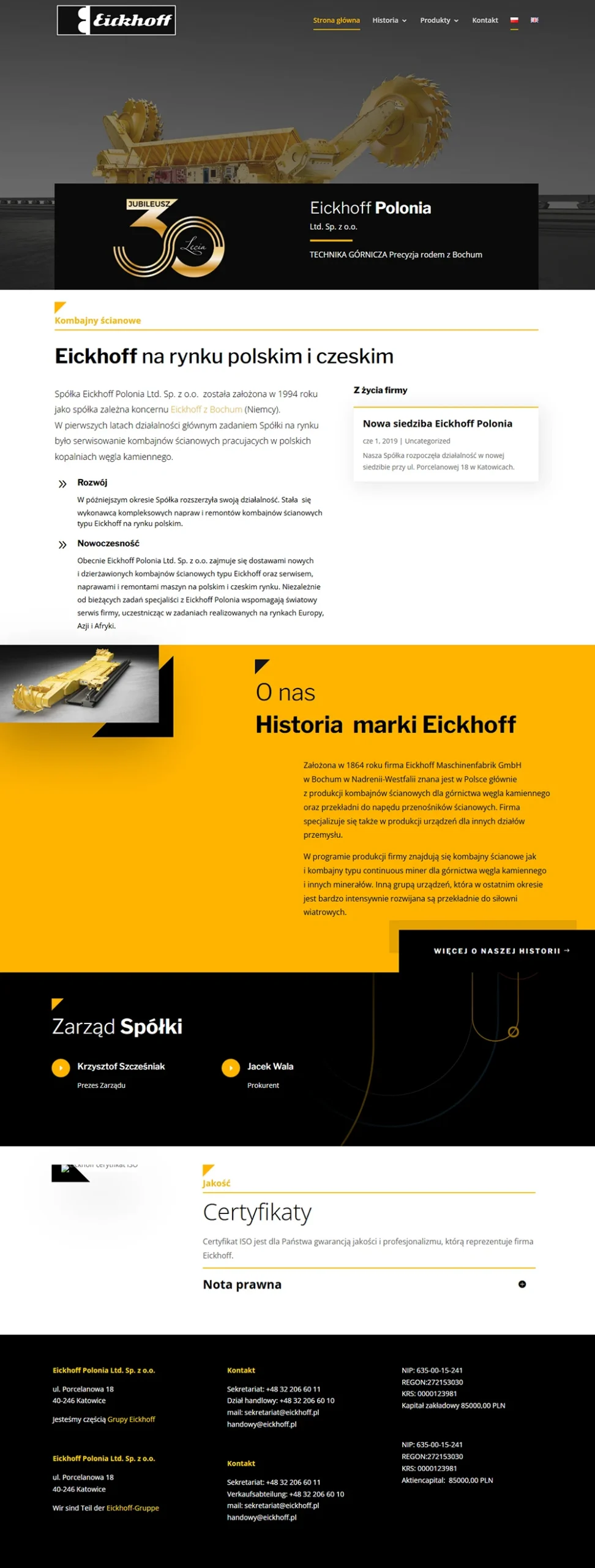 Eickhof_www projekt Studio A_główna